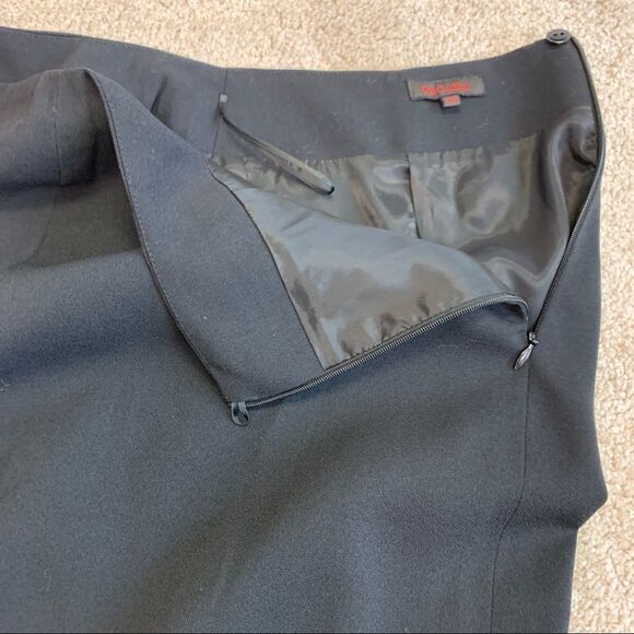Escada Black ruched asymmetrical zipper skirt size 40 - Picture 7 of 12